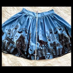 Spoopy Haunted House/ Halloween Skater Skirt
